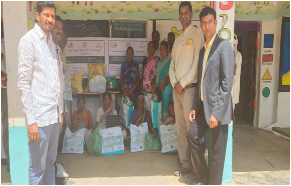 Distribution of Kitchen garden input kits progam at Paniyal and Badampet villages